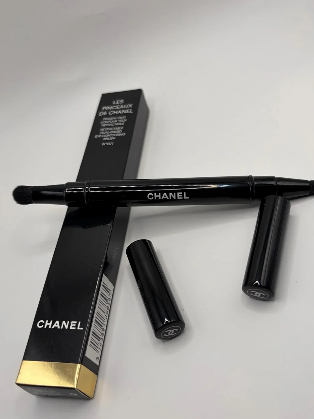 CHANEL Black Dual-Ended Eye Blending Brush N’201